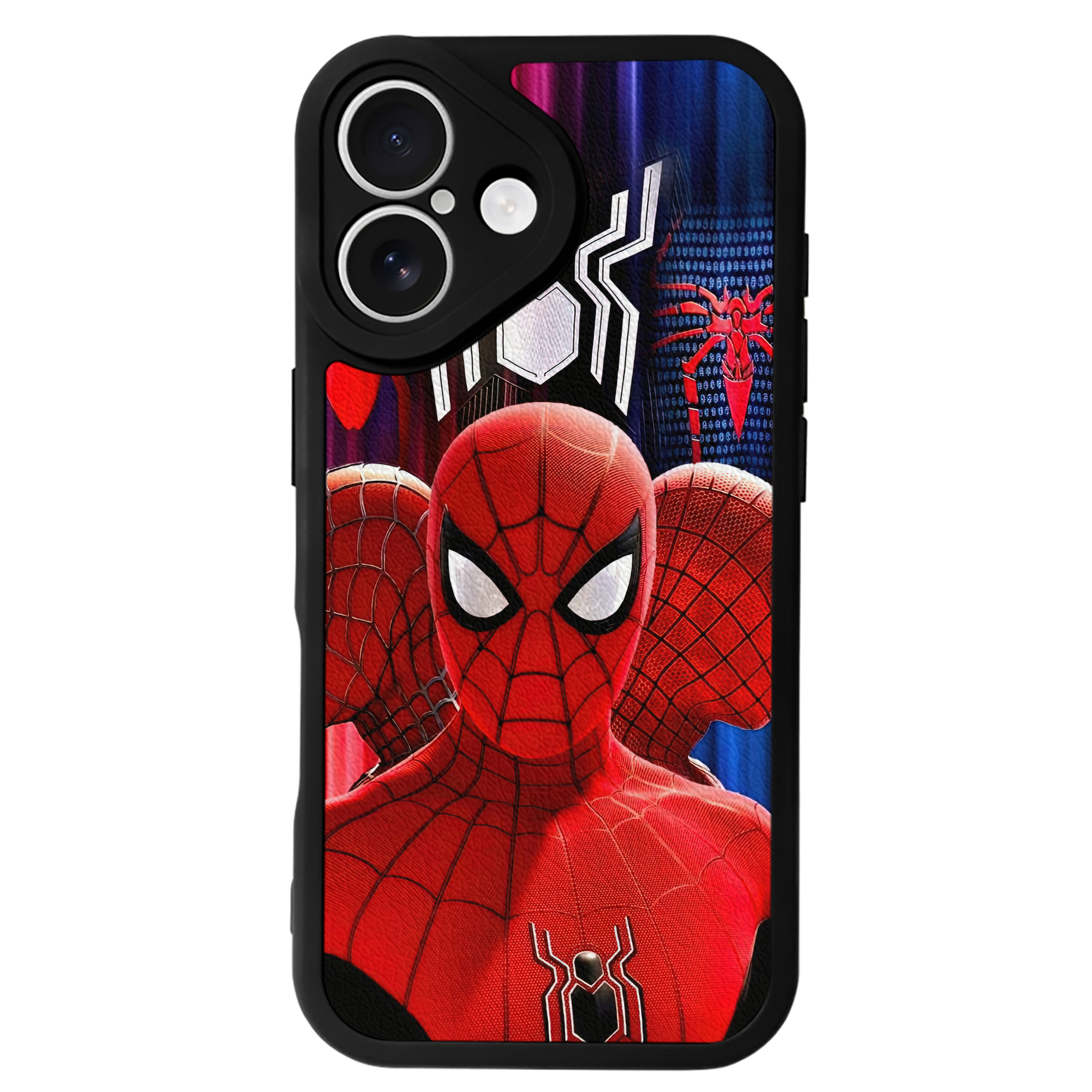 Spider Man スパイダーマン 【iPhone 16シリーズ対応】シリコンスマホケース（レザー調） 材質：シリコン